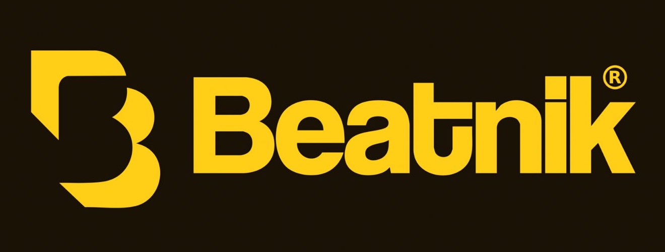 Beatnik yellow logo on dark background