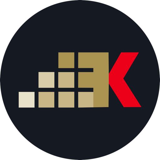 KSS grid mark on a vault-black circle, used for favicons and avatars